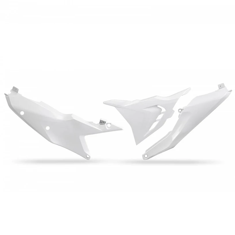 UFO Sidopaneler Med Ventilerad Luftburk KTM SX/SX-F 2023-2026 Vit